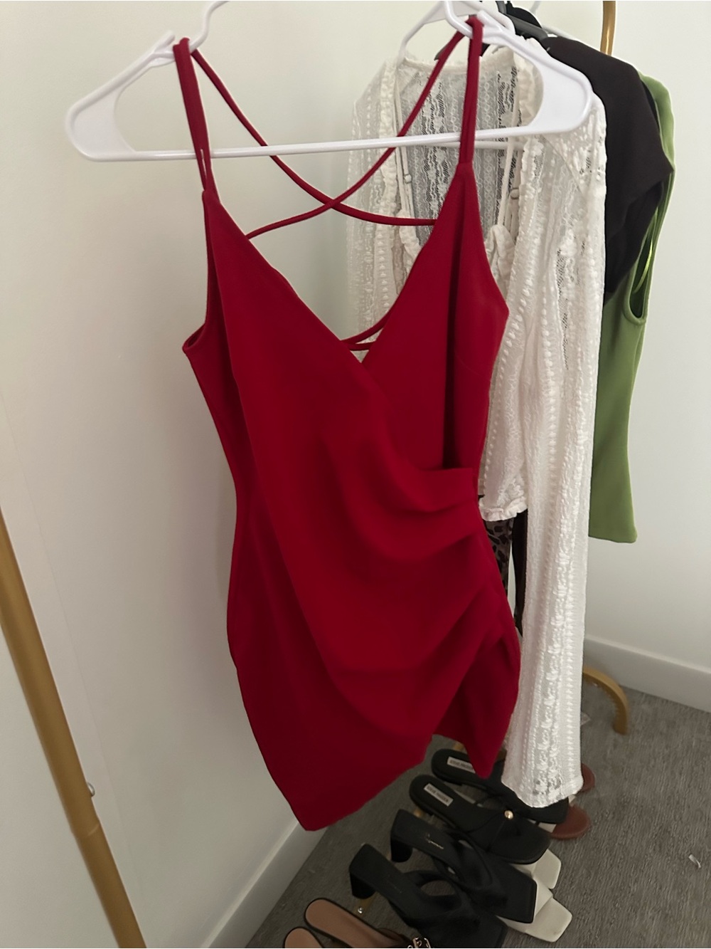 Asymmetrical Red Women’s Mini Dress